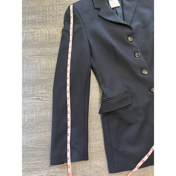 Piazza Sempione Women's Jacket IT. 40 Wool & Cashmere 4 Button Blazer, Black. - Picture 6 of 9